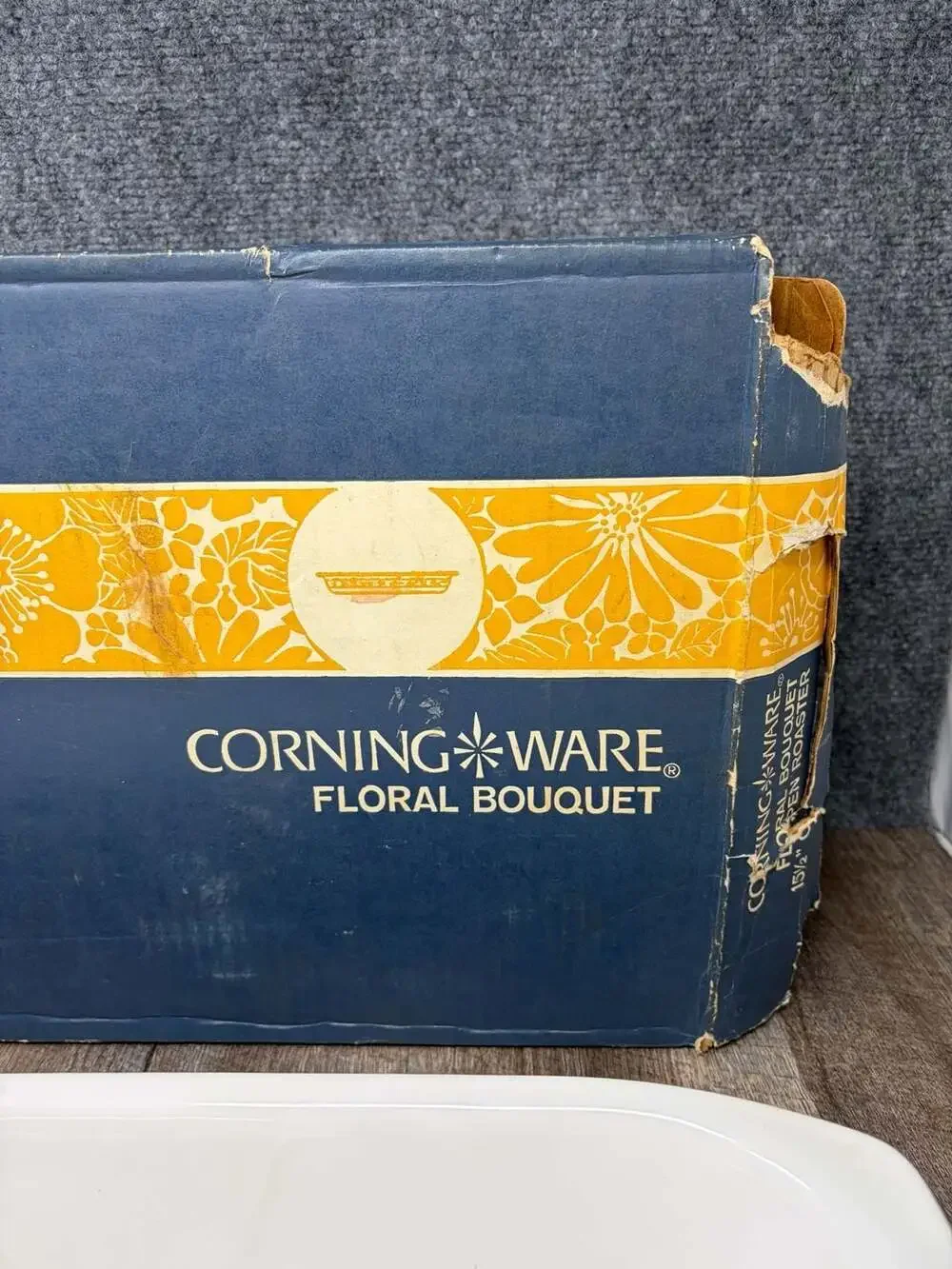 VTG Corning Ware P-76-B Roaster Floral Bouquet 15.5” Casserole Dish & racks USA